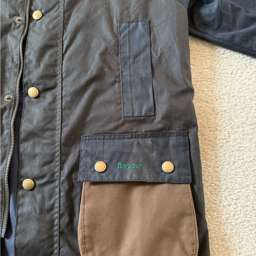 Barbour Patchwork Waxed Jacket Size 36 - image 2